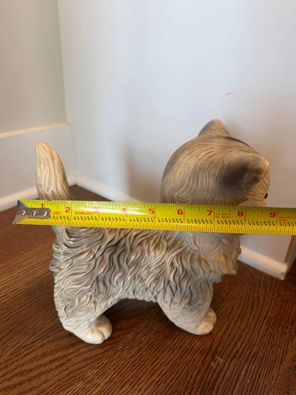 Vintage 1960 Edward Mobley Cat Rubber Toy Gray Long Haired Eyes Open Close